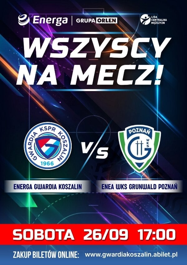 Bilety ENERGA Gwardia Koszalin vs ENEA WKS Grunwald Poznań